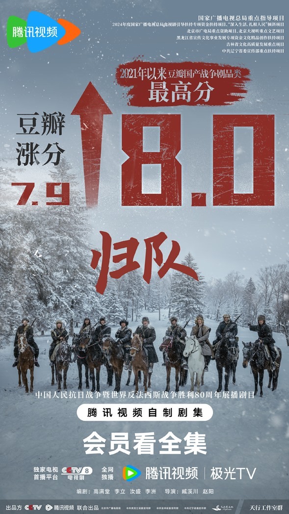 Douban score for the long way back rises to 8.0