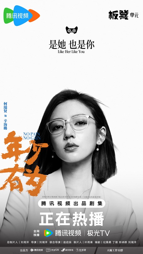 No pain no gain character poster He Rui Xian as Xin Hai Lu
