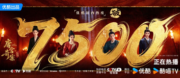 Unveil jadewind hits 7500 on YOUKUs heat index